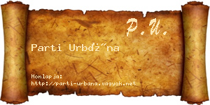 Parti Urbána névjegykártya